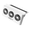 Car Window Fan Solar Power USB Auto Window Fan Multifunctional Automotive Cooling Accessories- White view 1