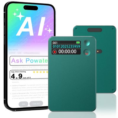 AI Voice Recorder with ChatGPT Transcription, 64GB Memory, 112 Language Support, 30 Hour Recording Time, Mobile App Control for Lectures, Meetings, Calls