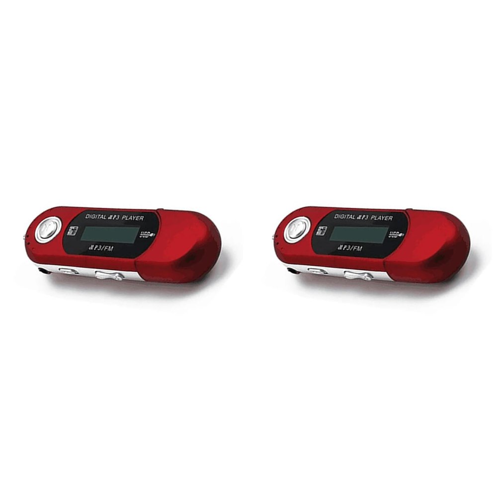 2X Mini MP3 Player USB 2.0 Small Flash Drive Multilanguage LCD Music Player with 3.5mm Audio Jack Automatic Shutdown/68