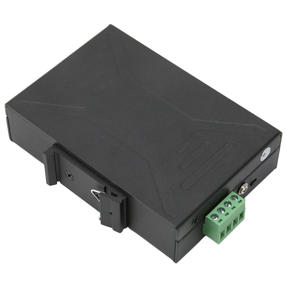 SUNGOOYUE Industrial 5-Port Ethernet DIN Rail Switch, Aluminum Alloy Construction, -40F to 185F Temperature Range, Dual Power Input, 10/100Mbps, 4.6x3.1x1.2 Inches