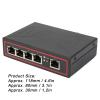 SUNGOOYUE Industrial 5-Port Ethernet DIN Rail Switch, Aluminum Alloy Construction, -40F to 185F Temperature Range, Dual Power Input, 10/100Mbps, 4.6x3.1x1.2 Inches view 2