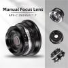 Compatible for Fuji X 25mm F1.7 APS-C Manual Focus Prime Lens RF Z M4/3 E Mount(RF) view 3