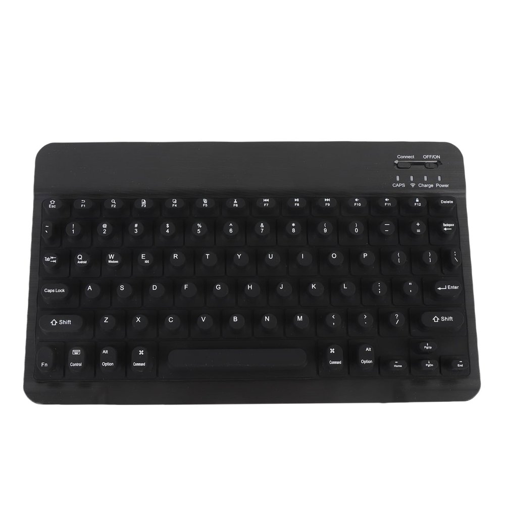Bewinner Wireless Bluetooth Keyboard with Silicone Cover, Slim Quiet Keyboard for Long Nails & Acrylic Nails, Ultra Thin Portable Rechargeable for Wins for Android for OSX (Black)