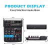 Audio Mixer 4 Channel 24 DSP Sound Card Interface Console with 48V Phantom Power Recording to PC view 2