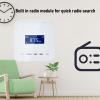 Dpofirs 1.7 Inch Wall Mount Music Amplifier, 2x25W Bluetooth 5.0 Stereo Audio Receiver with Remote Control, Support MP3 / WMA/WAV/AAC, Home Cafe Commercial Use (White) view 2