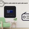 Dpofirs 1.7 Inch Wall Mount Music Amplifier, 2x25W Bluetooth 5.0 Stereo Audio Receiver with Remote Control, Support MP3 / WMA/WAV/AAC, Home Cafe Commercial Use (Black) view 2