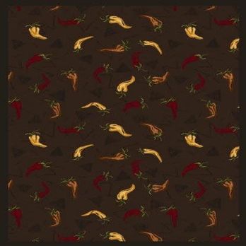 Jalapeno Fiesta Chocolate 7 ft.8 in. x 10 ft.9 in. WearOn Nylon Machine Tufted- Cut Pile Whimsy Rug