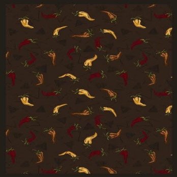 Jalapeno Fiesta Chocolate 7 ft.8 in. x 10 ft.9 in. WearOn Nylon Machine Tufted- Cut Pile Whimsy Rug
