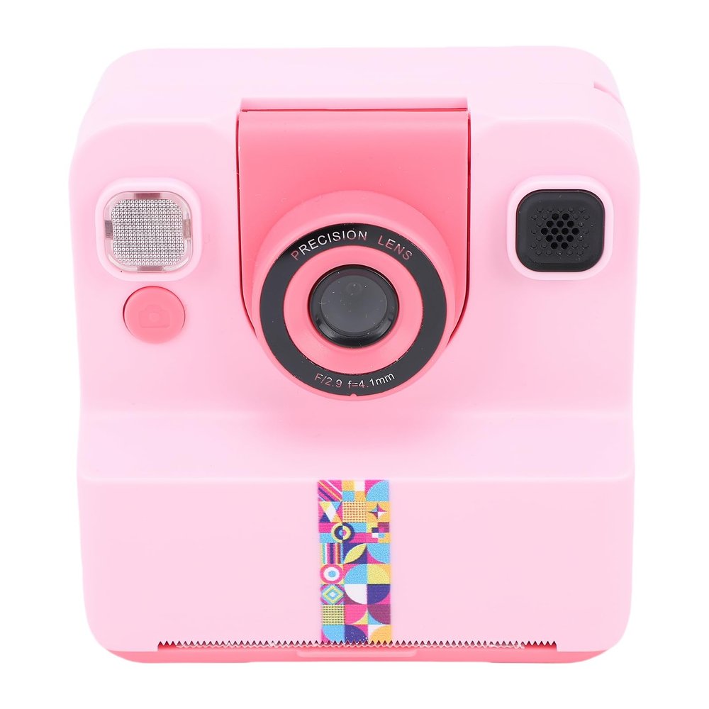 Wisoqu Kids Instant Print Camera, 2.4 Inch Screen 1080P Video Recording with 3 Second Thermal Printing, for Boys Girls Ages 3 12 (Pink)