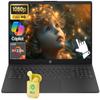 HP 15 Laptop, 15.6" FHD IPS Touch Screen Student Business Laptop Computer, 32GB RAM 1TB SSD, AMD Ryzen 7 Processor, AI Copilot, Wi-Fi 6, Windows 11, Numeric Keypad, HD Webcam, NLY Earphones, Black view 1