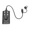 ASHATA USB to 3.5mm Jack Audio Adapter External Sound Card, with Volume Control and Voice Changer, for PC Laptop Desktop Headset Microphone view 1