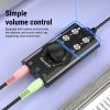 ASHATA USB to 3.5mm Jack Audio Adapter External Sound Card, with Volume Control and Voice Changer, for PC Laptop Desktop Headset Microphone view 4