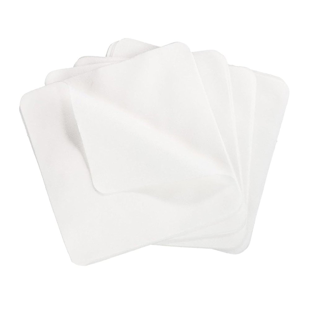 25 Pieces Chamois Cloth for Pottery, Suede Smoothing Pot Cleaning Cloth for Window Cameras Phones Doors- White