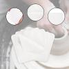 25 Pieces Chamois Cloth for Pottery, Suede Smoothing Pot Cleaning Cloth for Window Cameras Phones Doors- White view 2