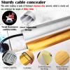 6/5 2 in Width Wire Guard Raceway/Half Round Cord Cover, Aluminum Alloy Molding Raceway Strip for Laboratory Cable Management, Cable Protector Self-Adhesive(C,L x Outer Width 12in x 2in) view 3