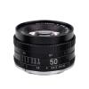 50mm F1.7 Metal Large Aperture Standard Prime Full Frame Portrait Manual Focus Lens,Compatible for Canon EOS EF M42 Nikon F SLR Camera(Canon EF) view 2