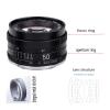 50mm F1.7 Metal Large Aperture Standard Prime Full Frame Portrait Manual Focus Lens,Compatible for Canon EOS EF M42 Nikon F SLR Camera(Canon EF) view 4