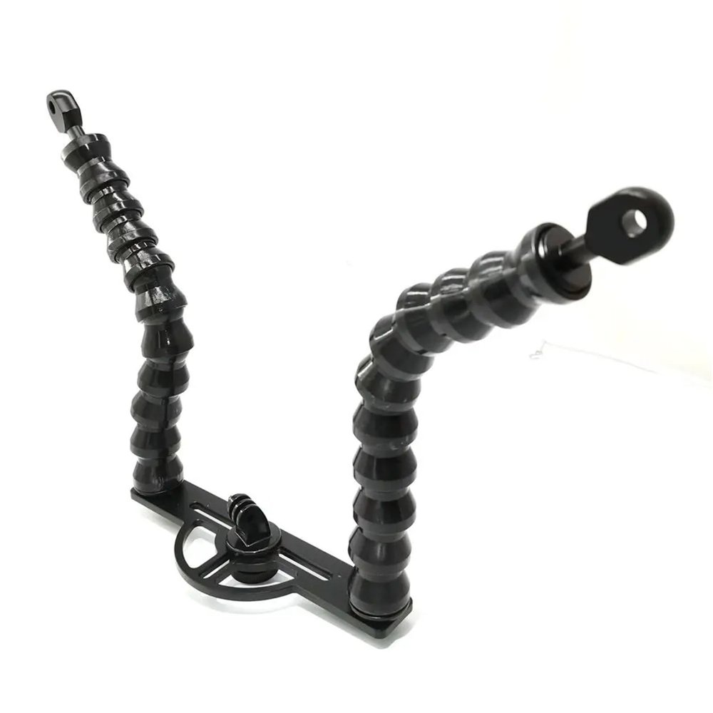 Compatible for Underwater Camera Tray with Flexible Arm, Housing Mount for Action Cam Water Sports(YS arm in Black)