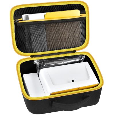 Case Compatible with Kodak Dock Plus for Liene M100 for Kodak Dock Premium Wi-Fi 4x6 Instant Photo Printer. Bluetooth Photo Printing Holder for Adapter, Cartridge(Black & Yellow Zipper)