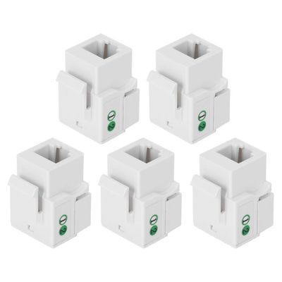 Chiffonade 5Pcs RJ11 Telephone Voice Module - Single Port Cat 3 Network Engineering Integrated Wiring Accessory with Dust Cover