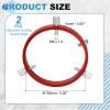PATIKIL 102mm Diameter Adjustable Guiding Scope Rings, 2pcs Metal Guide Scope Rings for Telescope Guide Tube, Red view 2
