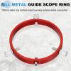 PATIKIL 102mm Diameter Adjustable Guiding Scope Rings, 2pcs Metal Guide Scope Rings for Telescope Guide Tube, Red view 3