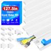 Ceydoew 127.5in Cord Hider Kit, Paintable Cord Covers for Wires on Wall, Premium Wire Covers for Cords on Wall, Self-Adhesive Wire Hider, White Cord Hider Wall, W0.94inH0.55in view 1