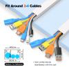 Ceydoew 127.5in Cord Hider Kit, Paintable Cord Covers for Wires on Wall, Premium Wire Covers for Cords on Wall, Self-Adhesive Wire Hider, White Cord Hider Wall, W0.94inH0.55in view 2