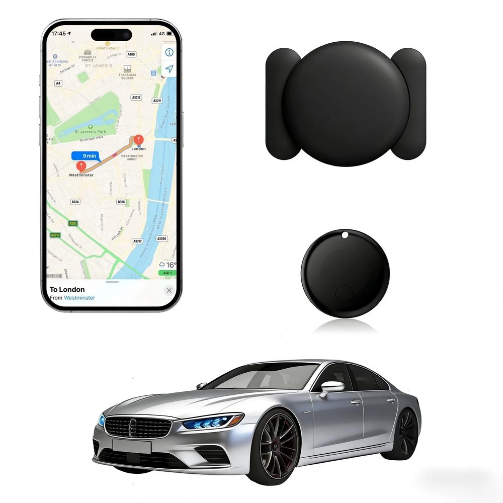 JNLIK GPS Tracker for Vehicles,Magnetic Waterproof Car Tracker,No Monthly fees, Mini Portable GPS Tracker for Cars, Trucks, Motorcycle, Anti-TheftAndroid Only