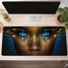 Mouse Pad Eye Gaming Mouse Pad Black Computer Desk Mat Keyboard Mat with Stitched Edges Waterproof Anti-Slip Rubber Base Smooth Surface PC for Home Office Accessories, Gifts 40 x 16 in PjY12276 E-8 view 2