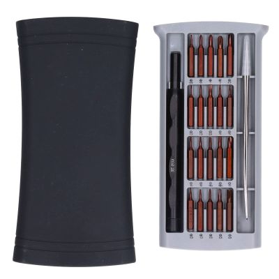 22 in 1 Screwdriver Bit Set, Magnetic Electronic Repair Tool Kit, S2 Steel Bits with ABS Shell and Aluminium Alloy Handle, 360 Degree Nut Rotation for iPhone Laptop P