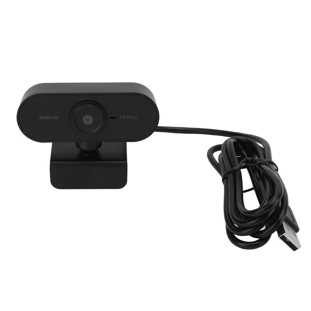 WIHFHGZ 1080P HD Webcam with Built in Microphone USB2.0, Adjustable 360 Degree Rotation for Desktop Laptop PC - Plug and Play, Noise Cancelling Audio, Online Class Video Streaming