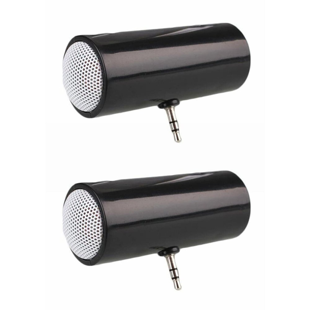 Koussive 2X 3.5mm Jack Stereo Mini Speaker Portable MP3 Music Player Speaker Amplifier Loudspeaker for Mobile Phone PC-Black