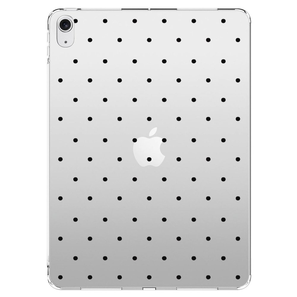 AdorableWhimsy Cute Polka Dot Case for iPad Air 11" M3 2025/M2 2024/iPad Air 5 2022/Air 4 2020 10.9" Cute Preppy Aesthetic Design Clear Protective Slim Tablet Cover Shockproof Transparent Hard Shell