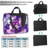 Purple Flower Print Laptop Sleeve Case Computer Bag With Handle Compatible Carrying Bag With 13-15.6 Inch view 2