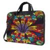 Flower Stained Glass Print Laptop Sleeve Case Computer Bag With Handle Compatible Carrying Bag With 13-15.6 Inch view 1