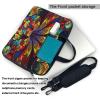 Flower Stained Glass Print Laptop Sleeve Case Computer Bag With Handle Compatible Carrying Bag With 13-15.6 Inch view 3