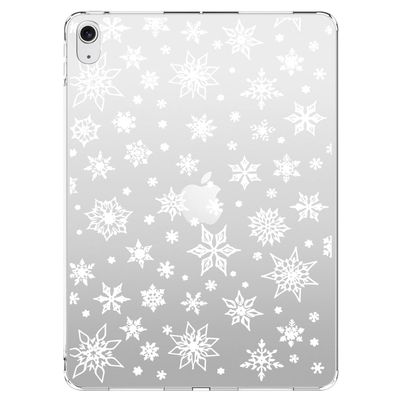 AdorableWhimsy Winter Snowflakes Case for iPad Pro 11 Inch M4 (2024) 5th Generation Cute Christmas Design Clear Protective Slim Tablet Cover Shockproof Transparent Hard Shell