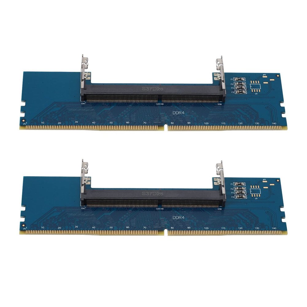 Cwmiibili 2X Laptop DDR4 SO-DIMM to Desktop DIMM Memory RAM Connector Adapter Desktop PC Memory Cards Converter Adaptor