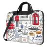 I Love London Print Laptop Sleeve Case Computer Bag With Handle Compatible Carrying Bag With 13-15.6 Inch view 1