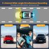 3 Channel Dash Cam, Ultra HD 4K+1080P+1080P & 170+150+150 Wide-Angle Dash Cam Front and Rear Inside, 64GB Card Included, G-Sensor, Loop Recording, 24H Parking Monitor, Night Vision, 5GHz WiFi view 3