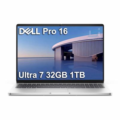 Dell Pro 16 (Next Gen Latitude 3550) Business AI PC Laptop (16" FHD+ Anti-Glare, Intel 12-Core Ultra7 255U, 32GB DDR5, 1TB SSD) 1080p IR Webcam, Backlit, Thunderbolt 4, Wi-Fi 6E, Win 11 Pro, Sliver