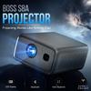 Boss S8A 4K Projector, 7000 Lumens, Android 12, 3GB RAM 128GB Storage, Actual 3D, WiFi & Bluetooth, Home Theater Projector with Free 60" Screen & Mount, Netflix/Prime/YouTube Compatible view 3