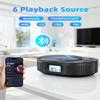 Portable CD Player, Bluetooth CD Player with Speakers, CD Players for Home, Boombox CD Player for Car, Supports FM Radio/AUX/USB/Remote Control/Timer/Repeat, Black view 2