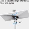Starlink Gen 3 Mount, Starlink Pole Mount, Starlink Mounting Kit for Starlink Standard Dish V3fits masts from 1.1-2.1in (28-54mm).Starlink gen 3 Pipe Adapter can be Adjusted from 90-180,Black view 2