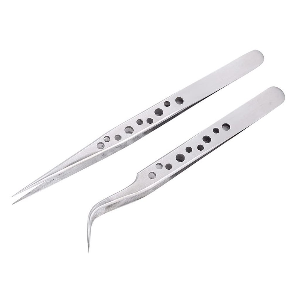EWUROI Precision Industrial Tweezers Anti-static Magnetic Set Electronics Soldering Maintenance