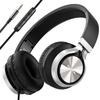 Bywulanda Headphones Wired with Mic and Volume Control, Over Ear Wired Headphones, Lightweight, Foldable Corded Stereo 3.5mm Headset for Tablet/Chromebook/Computer/Adult/Teens(Black) view 1