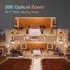 4K NDI PTZ Camera 30FPS, 4KP30 AI Auto-Tracking 20X Optical Zoom Video Conference Camera with USB 3G-SDI HDMI LAN POE Outputs Live Streaming for Church Worship Conference Events view 4