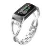 Mtozon Dressy Bling Bands Compatible with Fitbit Charge 6/5 Women Stainless Steel Replacement Wristbands, Silver view 1