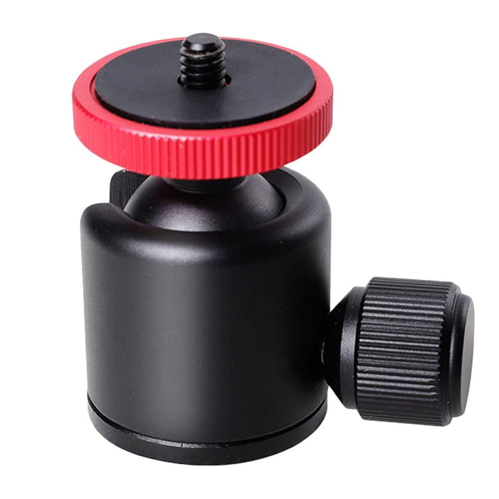 Kisangel Mini Ball Head Camera Mount Stand Thread Aluminum Alloy Ball Head for DSLR Tripod with Easy Installation and Compatibility for Flash Shoe Devices